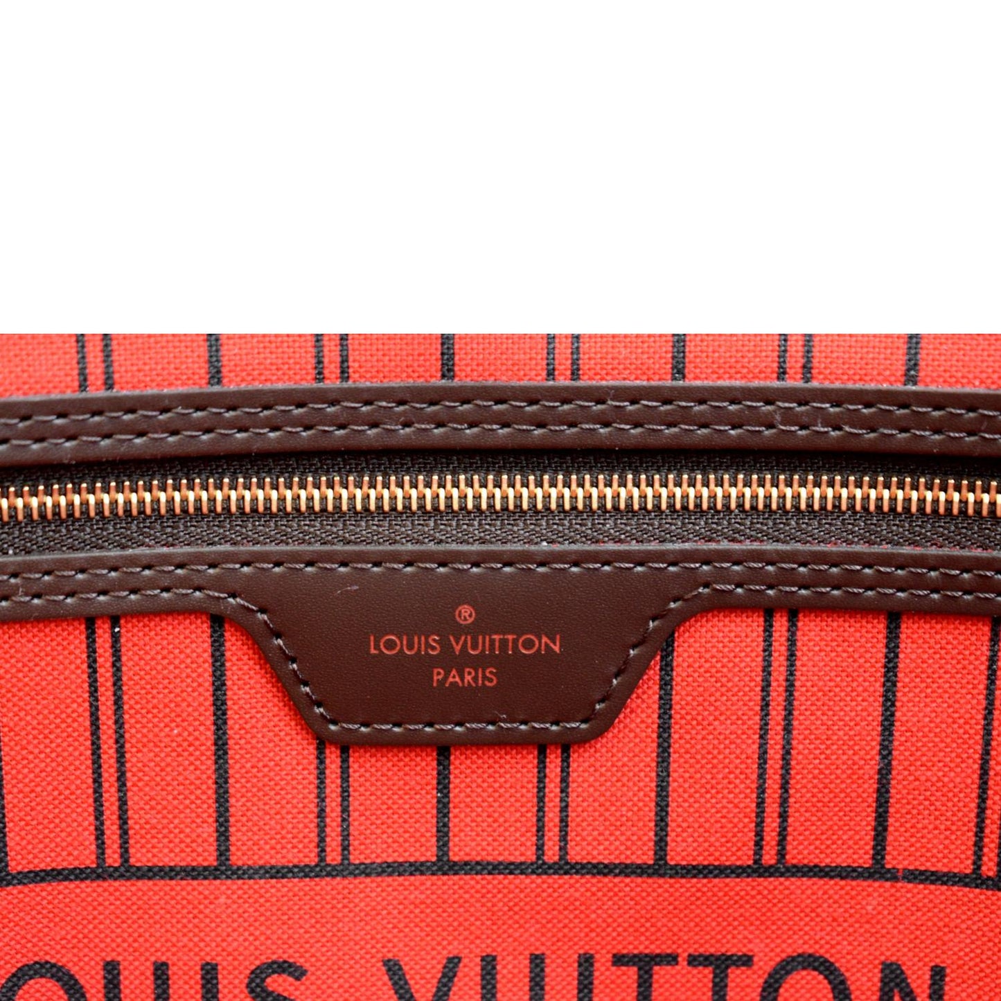 LOUIS VUITTON Neverfull GM Damier Ebene Tote Bag Brown