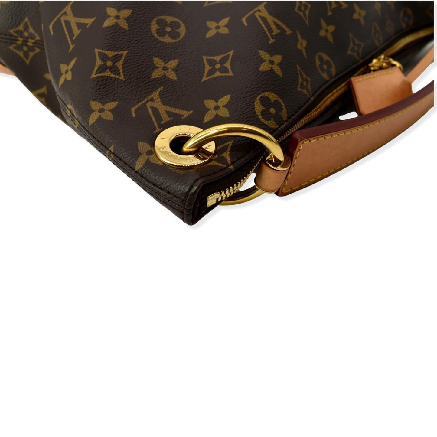 LOUIS VUITTON Berri MM Monogram Canvas Shoulder Bag Brown