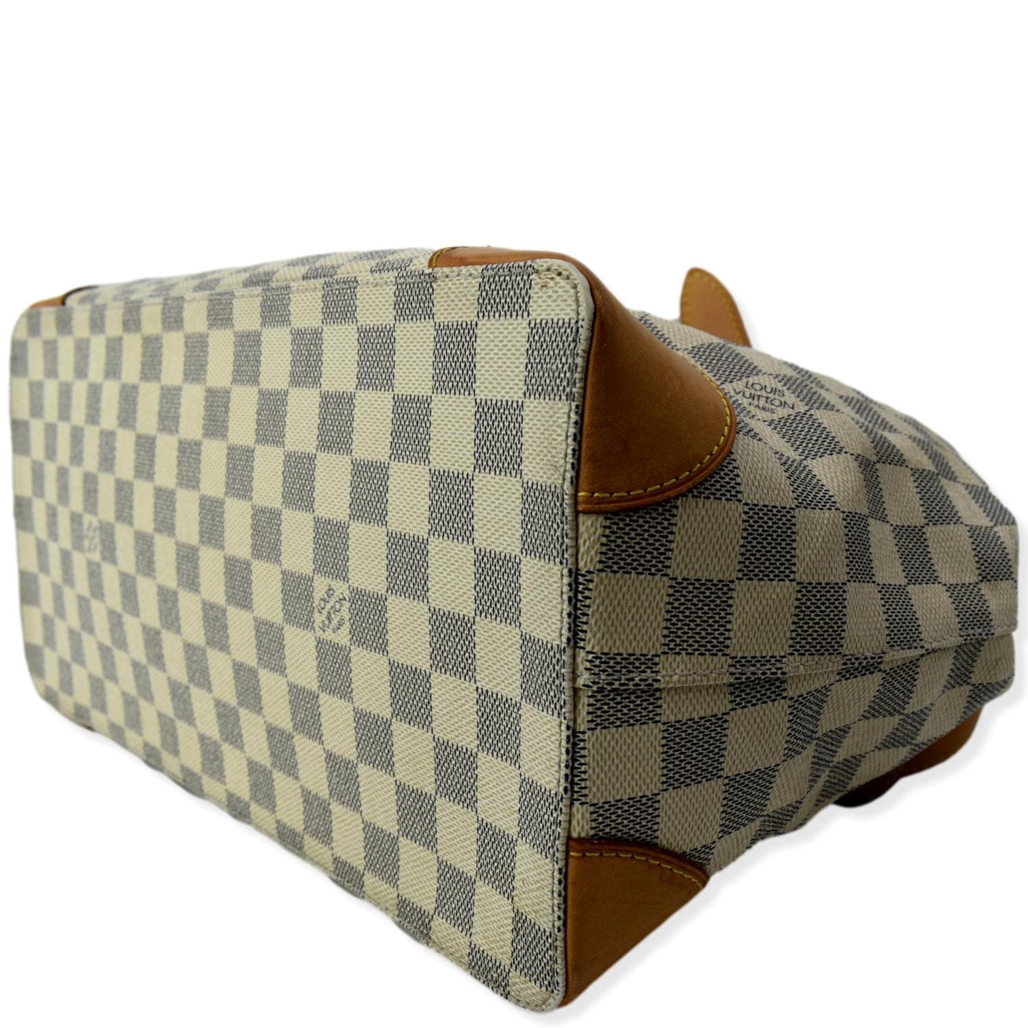 LOUIS VUITTON Hampstead MM Damier Azur Shoulder Bag White