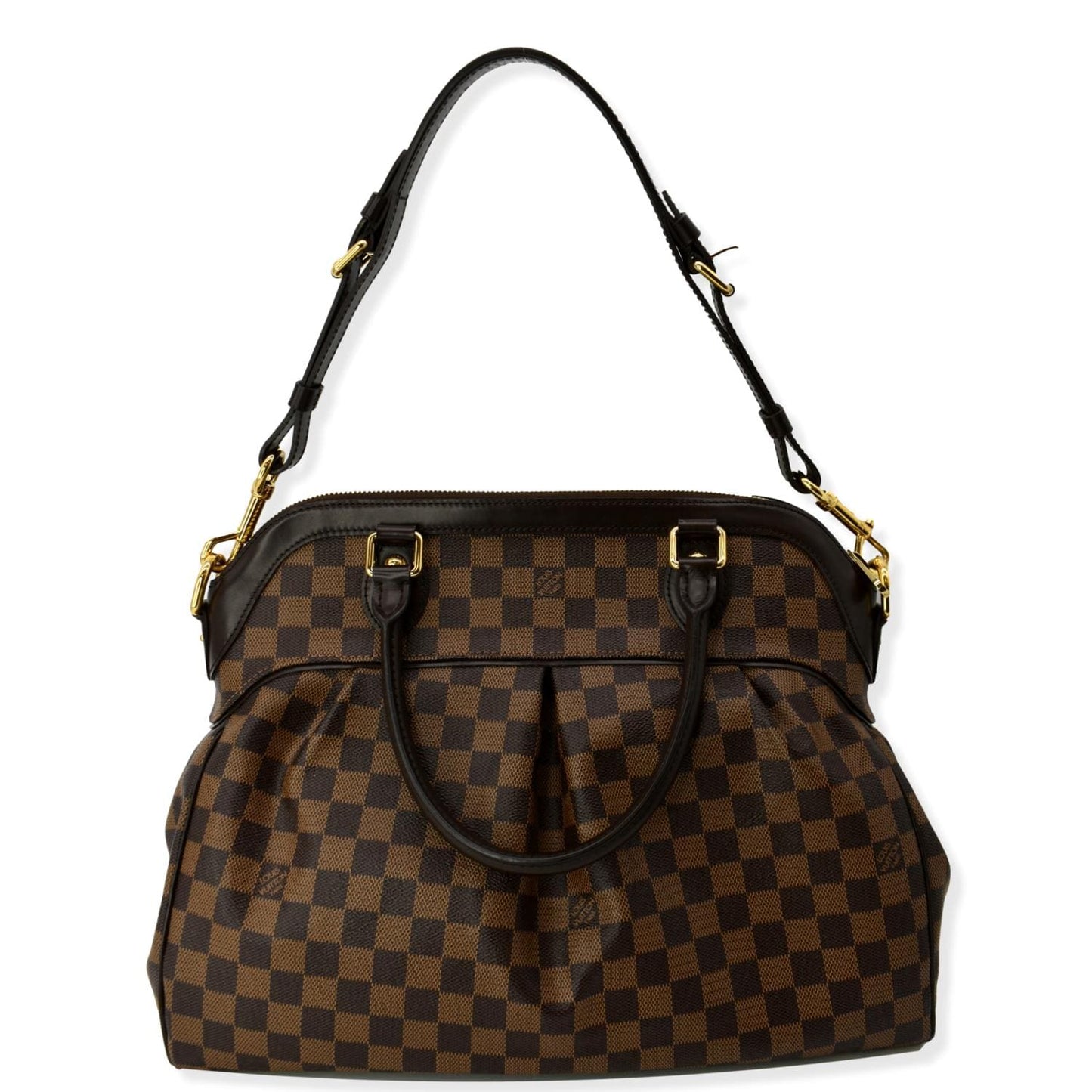 LOUIS VUITTON Trevi GM Damier Ebene 2way Shoulder Bag Brown