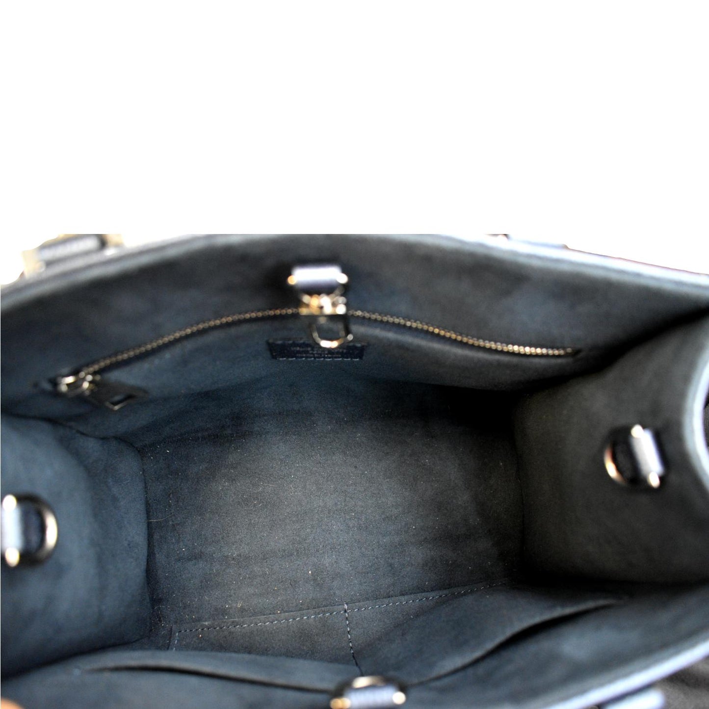 LOUIS VUITTON Onthego PM Monogram Empreinte Tote Shoulder Bag Navy Nacre