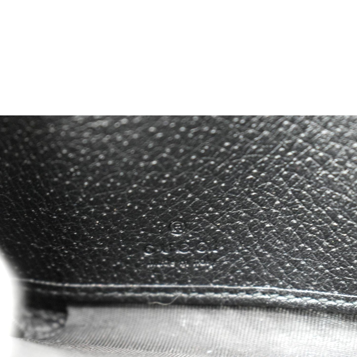 GUCCI Logo Zip Around Leather Wallet Black 408831