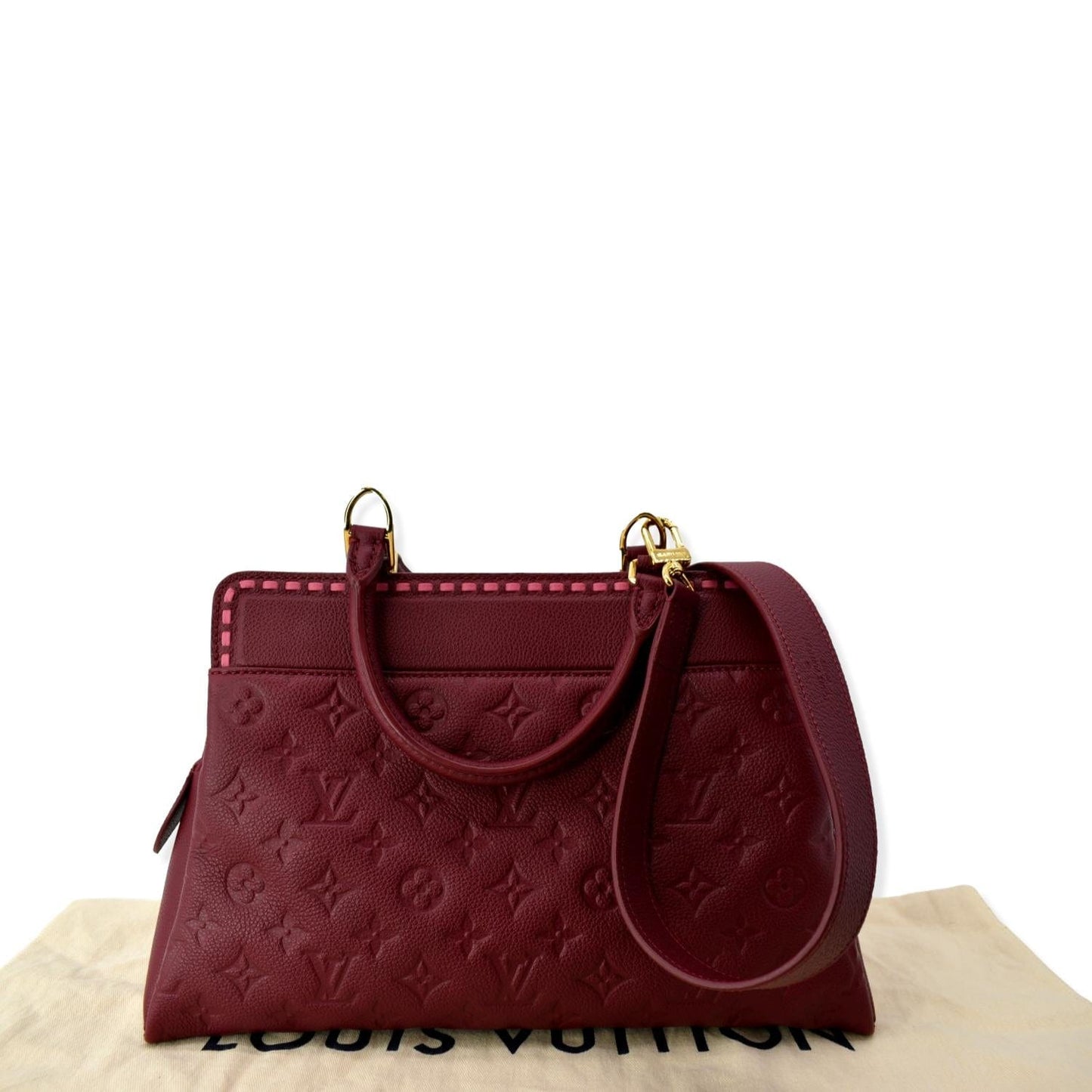 LOUIS VUITTON Vosges MM Empreinte Leather Shoulder Bag Raisin - 10% OFF