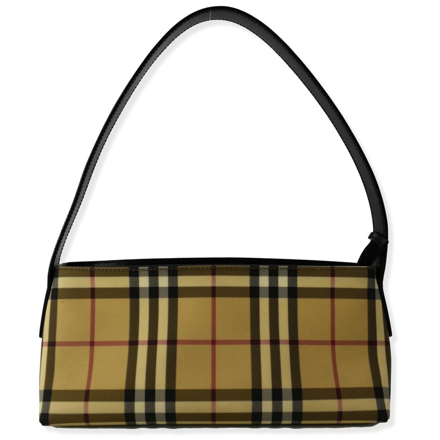 BURBERRY Nova Check Coated Canvas Baguette Bag Beige