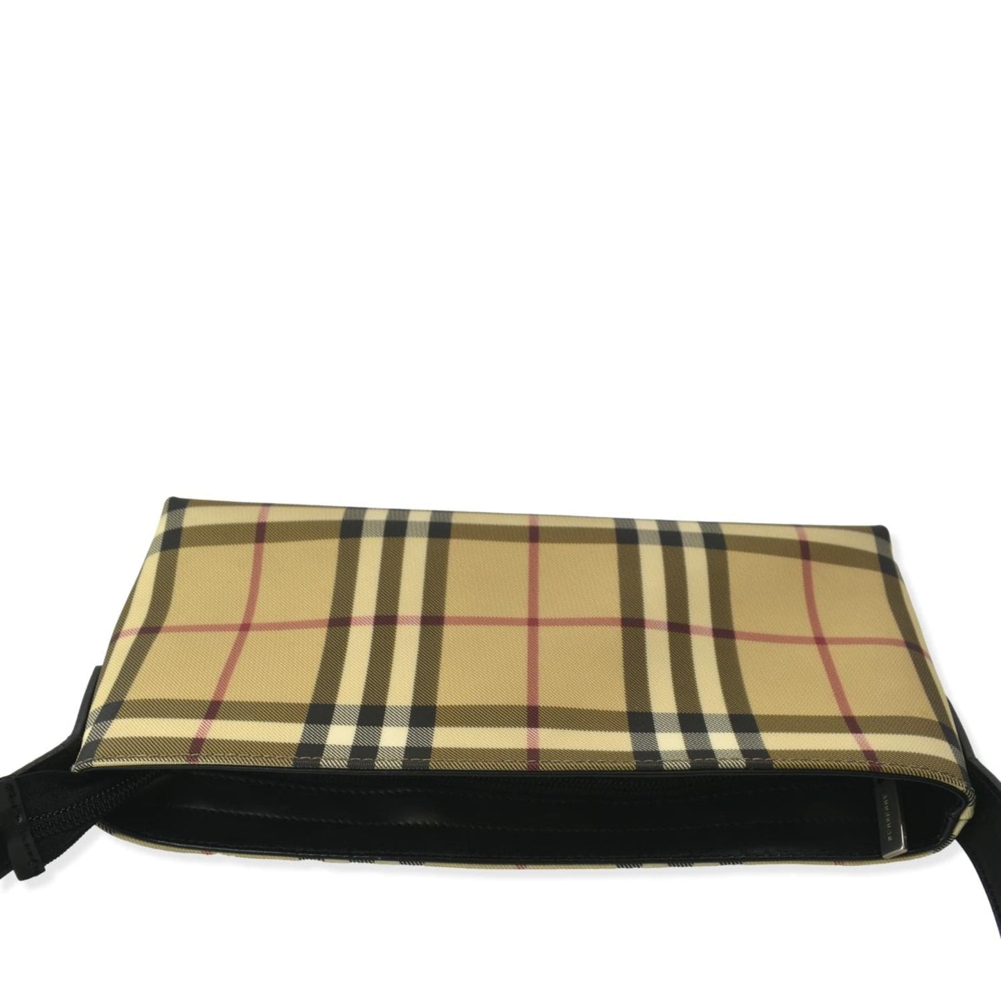 BURBERRY Nova Check Coated Canvas Baguette Bag Beige