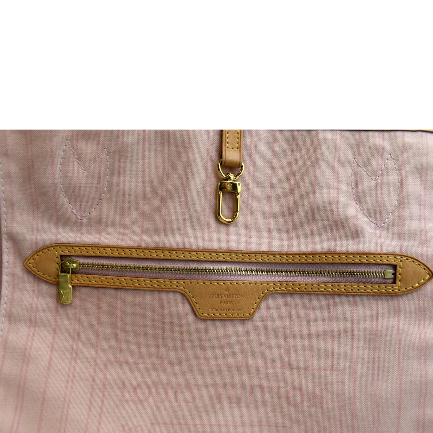 LOUIS VUITTON  Neverfull MM Damier Azur Shoulder Bag White