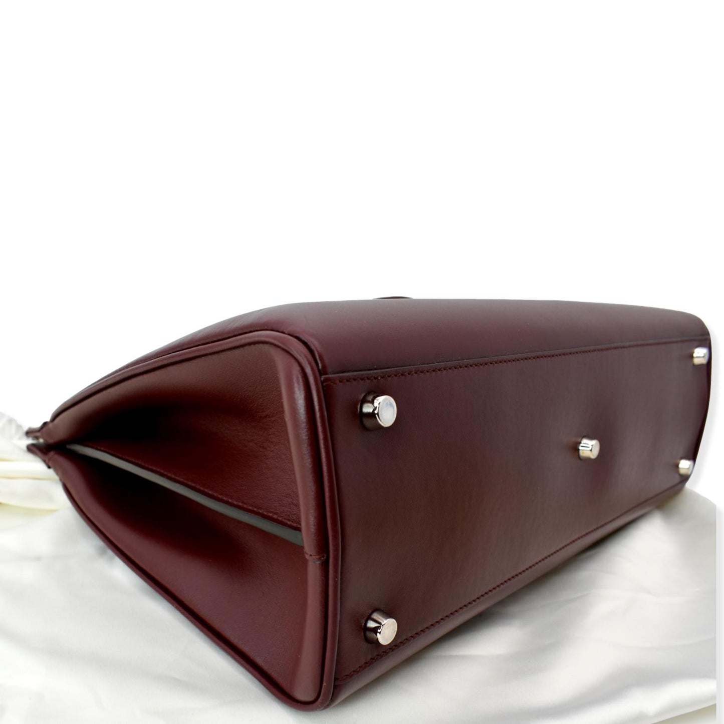 GUCCI Zumi Medium Leather Top Handle Bag Burgundy 564714