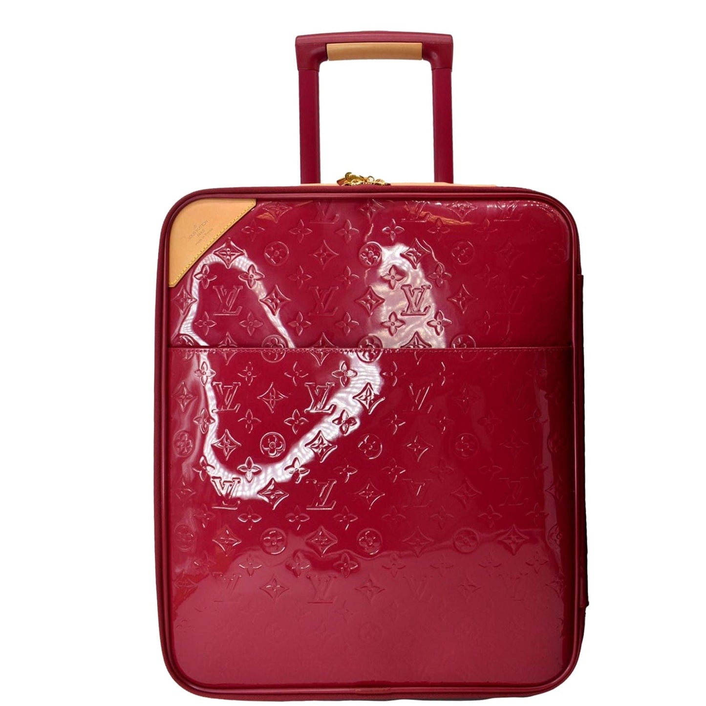 LOUIS VUITTON Pegase 45 Monogram Vernis Leather Suitcase/Travel Bag Pink