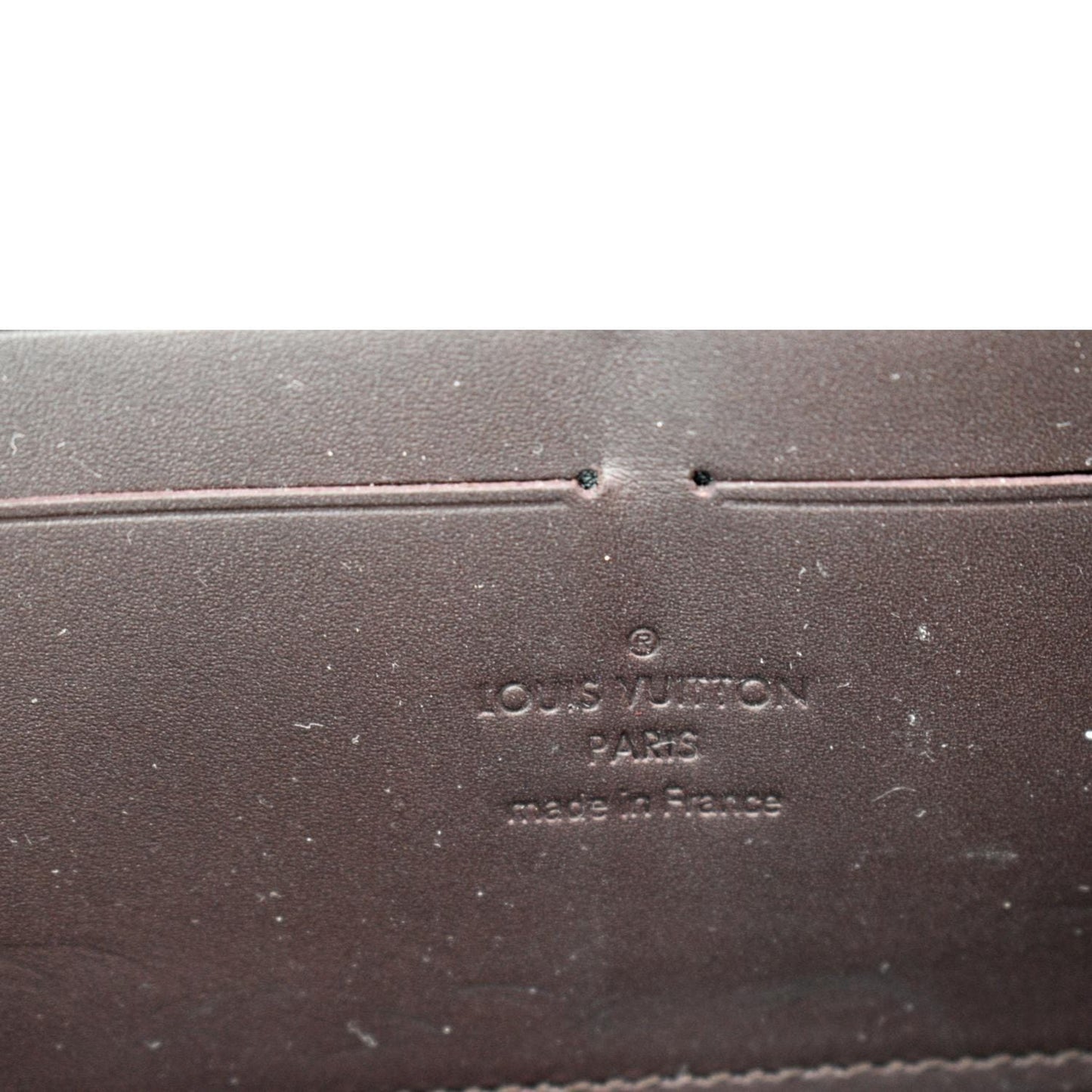 LOUIS VUITTON Monogram Vernis Zippy Wallet Amarante