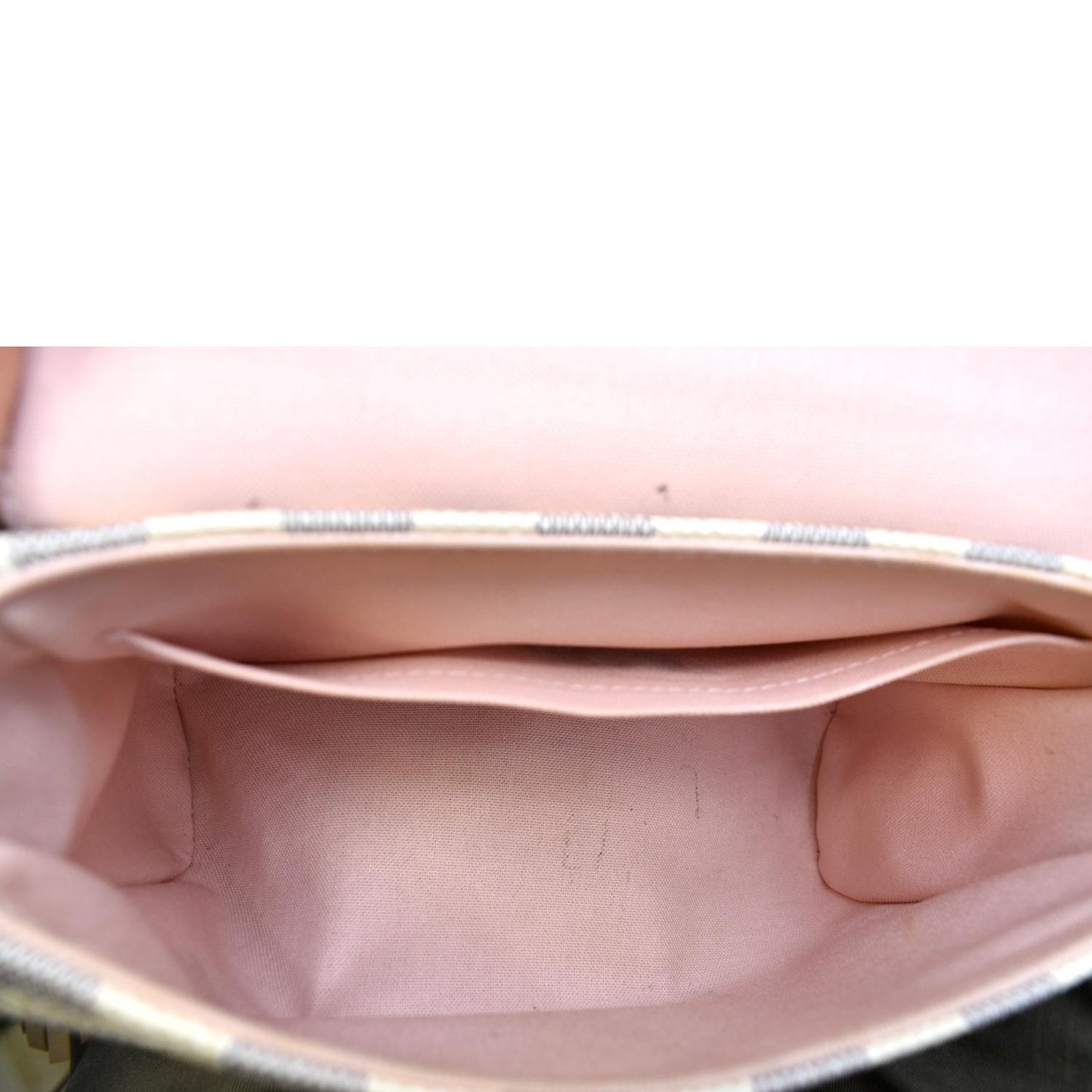 LOUIS VUITTON Croisette Damier Azur Satchel Crossbody Bag White