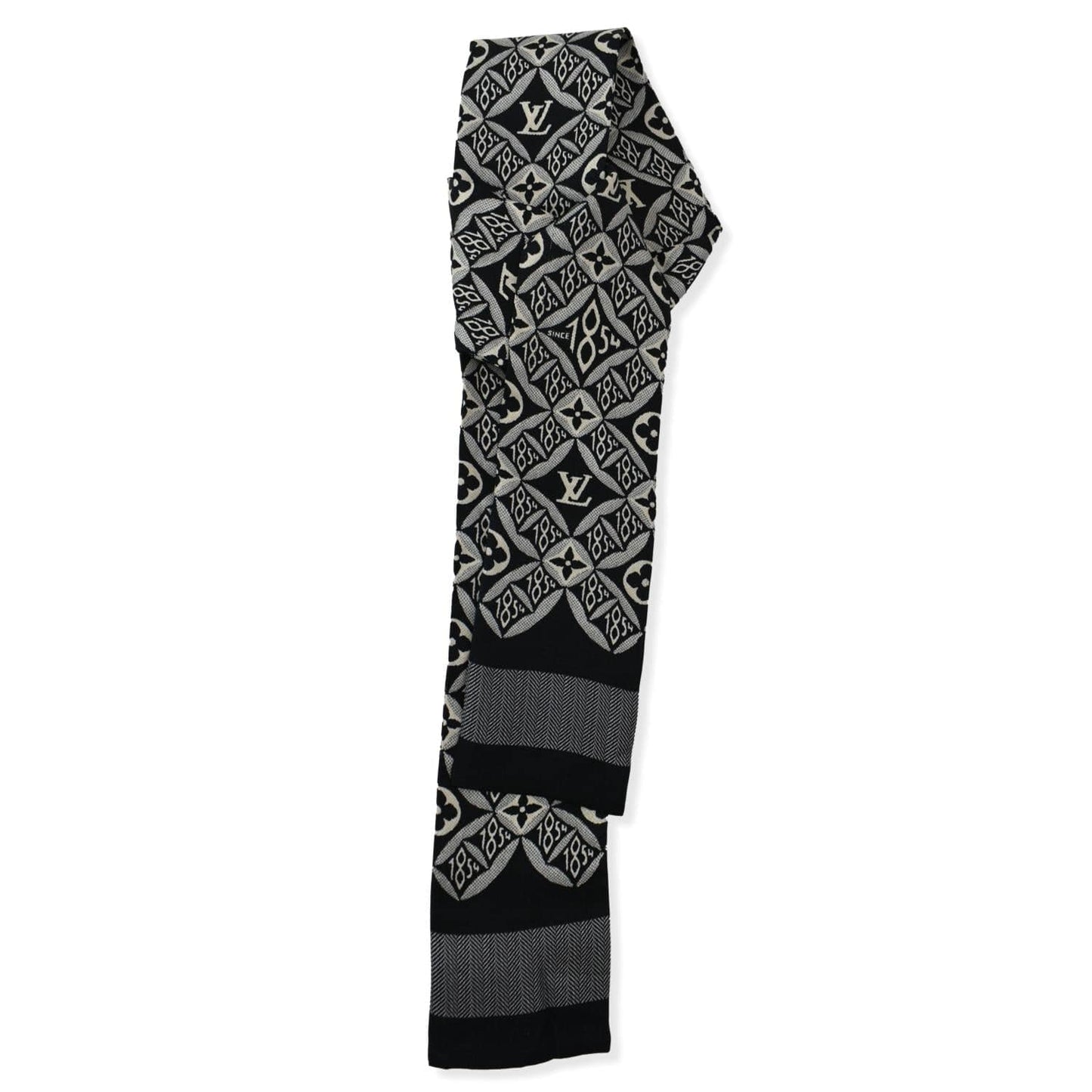 LOUIS VUITTON Since 1854 Silk Monogram Bandeau Gray