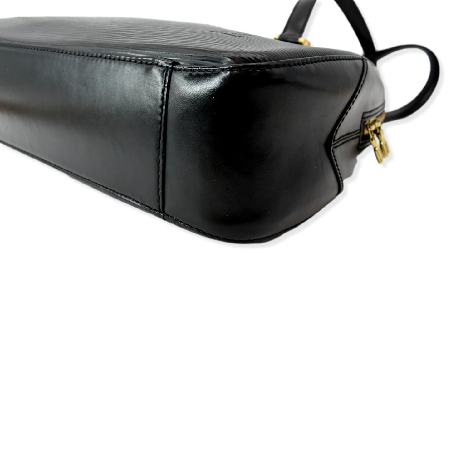 LOUIS VUITTON Voltaire Epi Leather Shoulder Bag Black