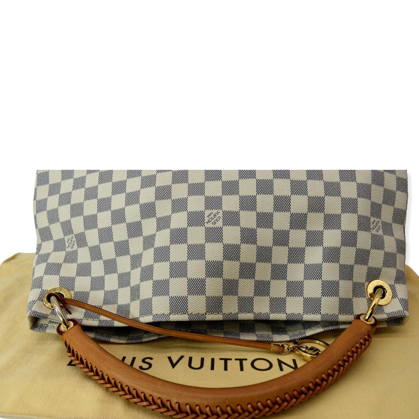 LOUIS VUITTON Artsy MM Damier Azur Hobo Bag White