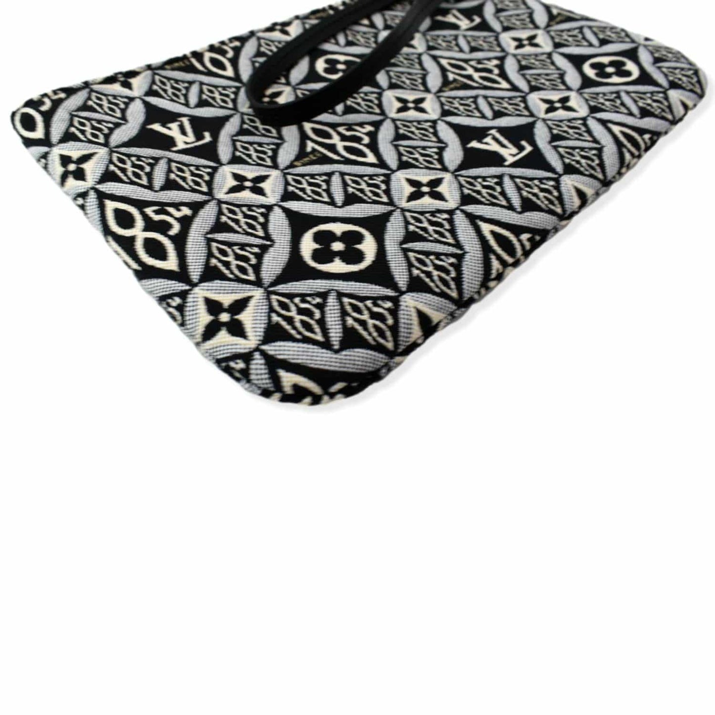 LOUIS VUITTON Since 1854 Neverfull Jacquard Wristlet Pouch Grey
