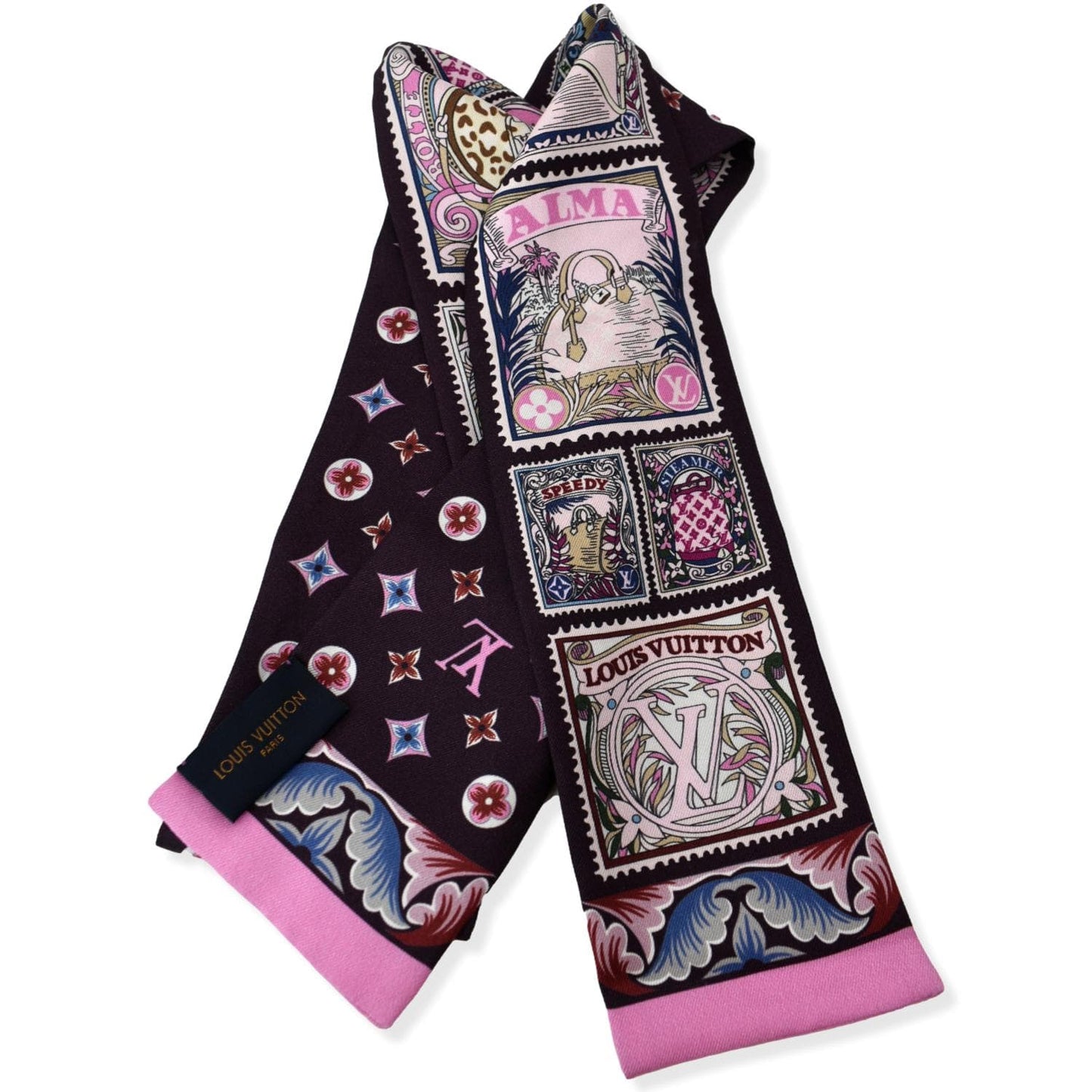 LOUIS VUITTON Lettre A Silk Multicolor Scarf Bandeau
