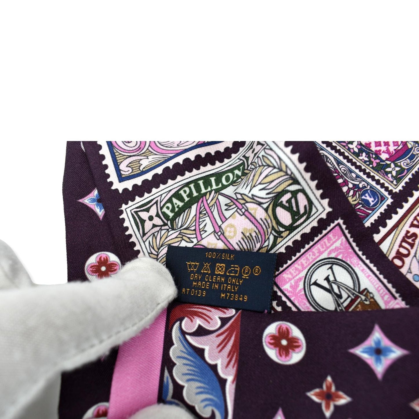 LOUIS VUITTON Lettre A Silk Multicolor Scarf Bandeau