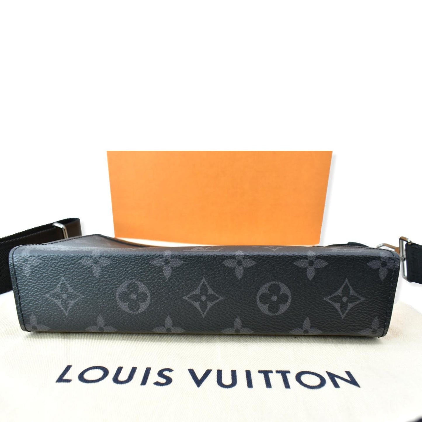 Louis Vuitton Gaston Wearable Monogram Eclipse Reverse Wallet Crossbody Bag Gray