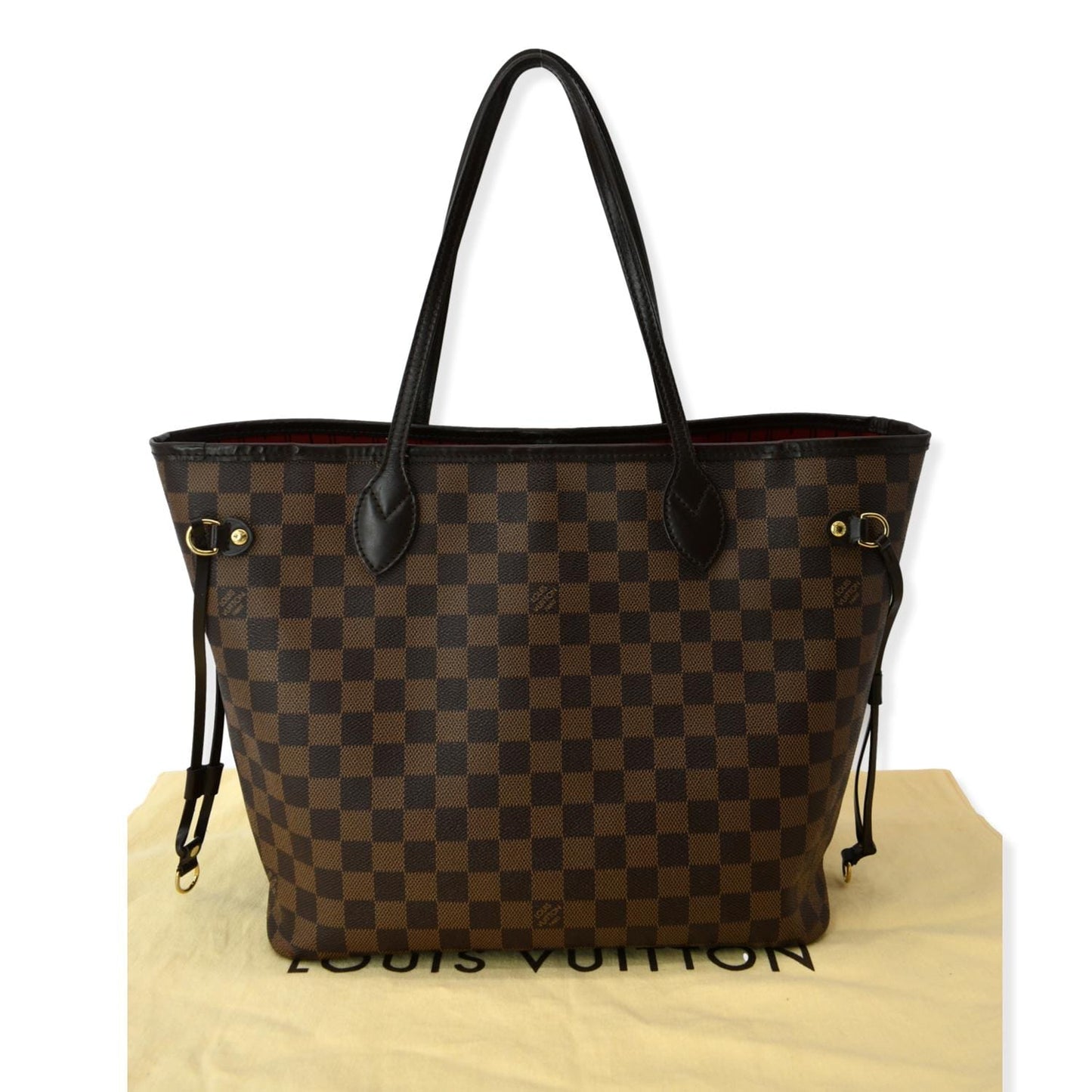 LOUIS VUITTON  Neverfull MM Damier Ebene Shoulder Bag Brown