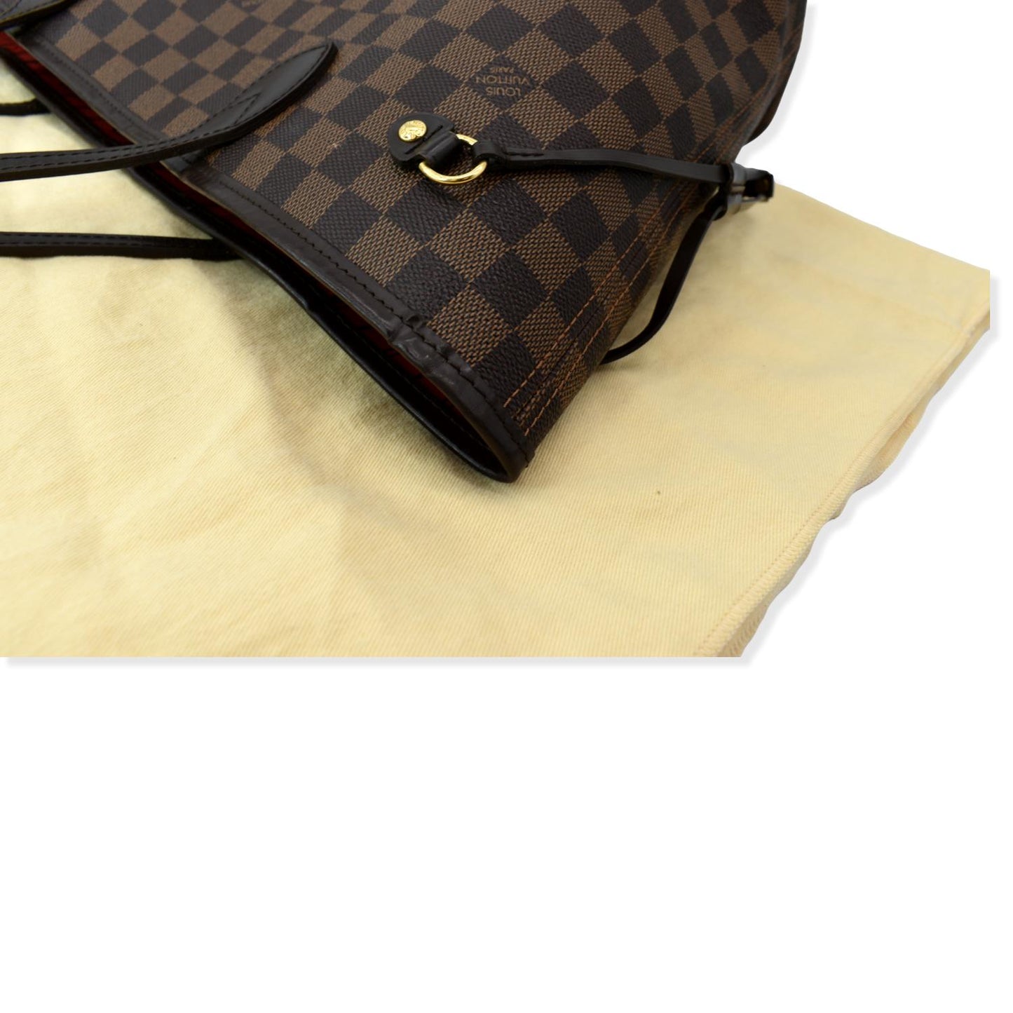 LOUIS VUITTON  Neverfull MM Damier Ebene Shoulder Bag Brown