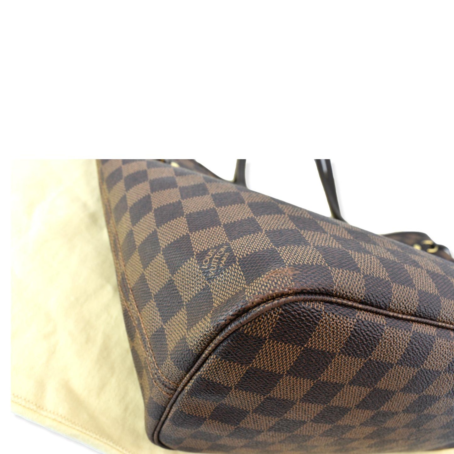 LOUIS VUITTON  Neverfull MM Damier Ebene Shoulder Bag Brown