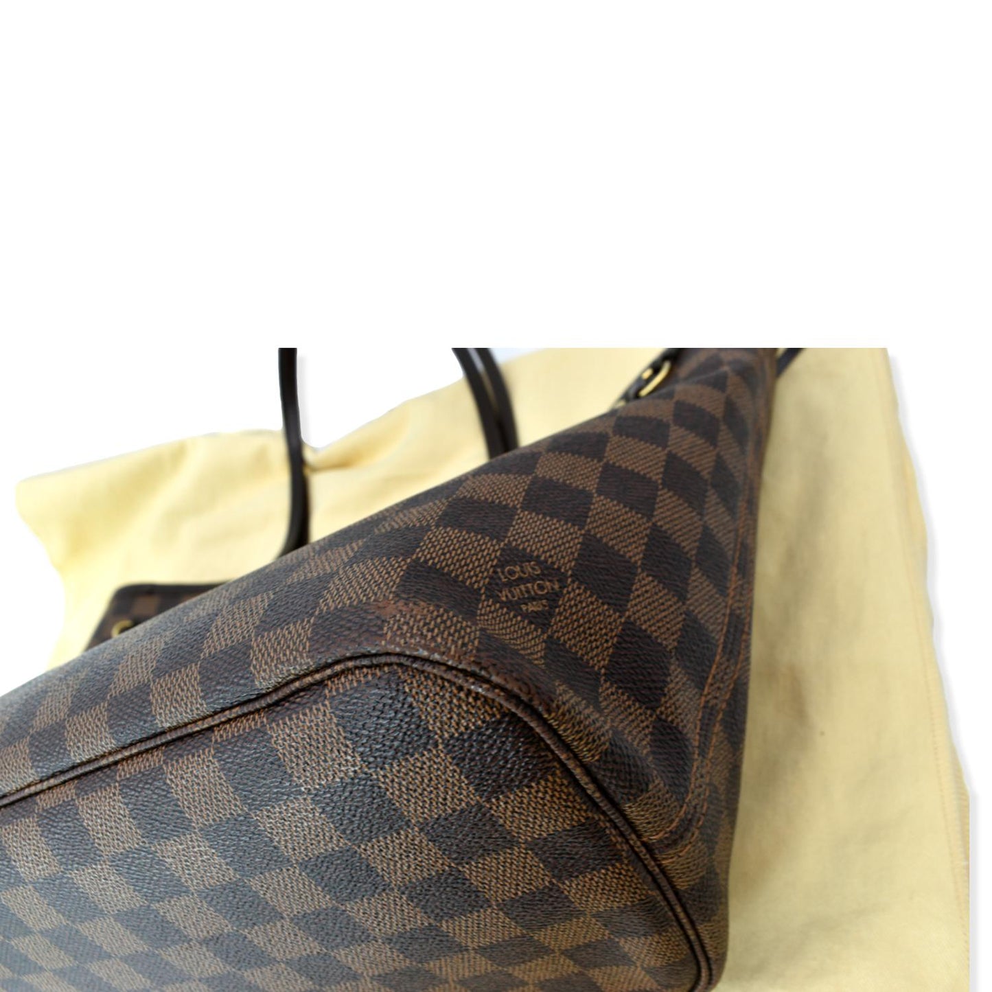 LOUIS VUITTON  Neverfull MM Damier Ebene Shoulder Bag Brown