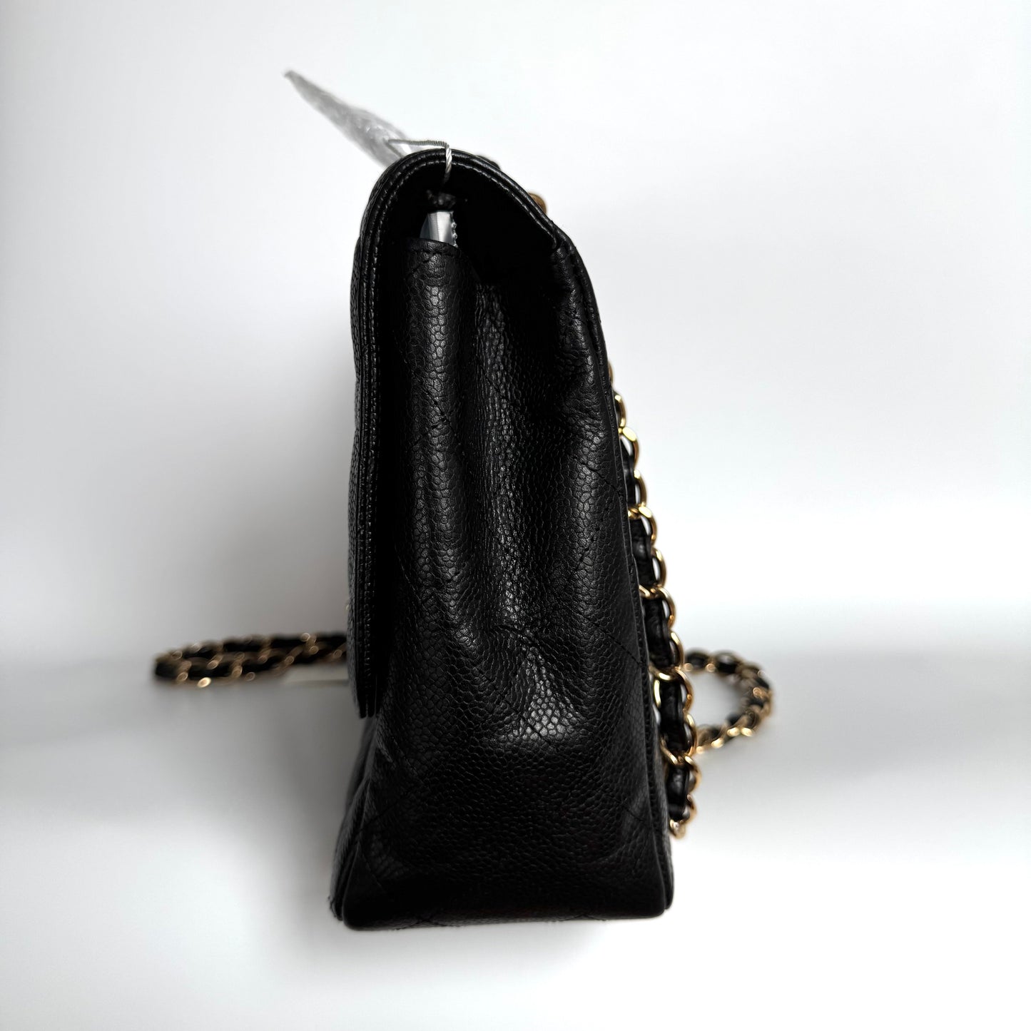 Chanel Classic Flap Jumbo Black Caviar Leather Single Flap Gold Hardware 2009