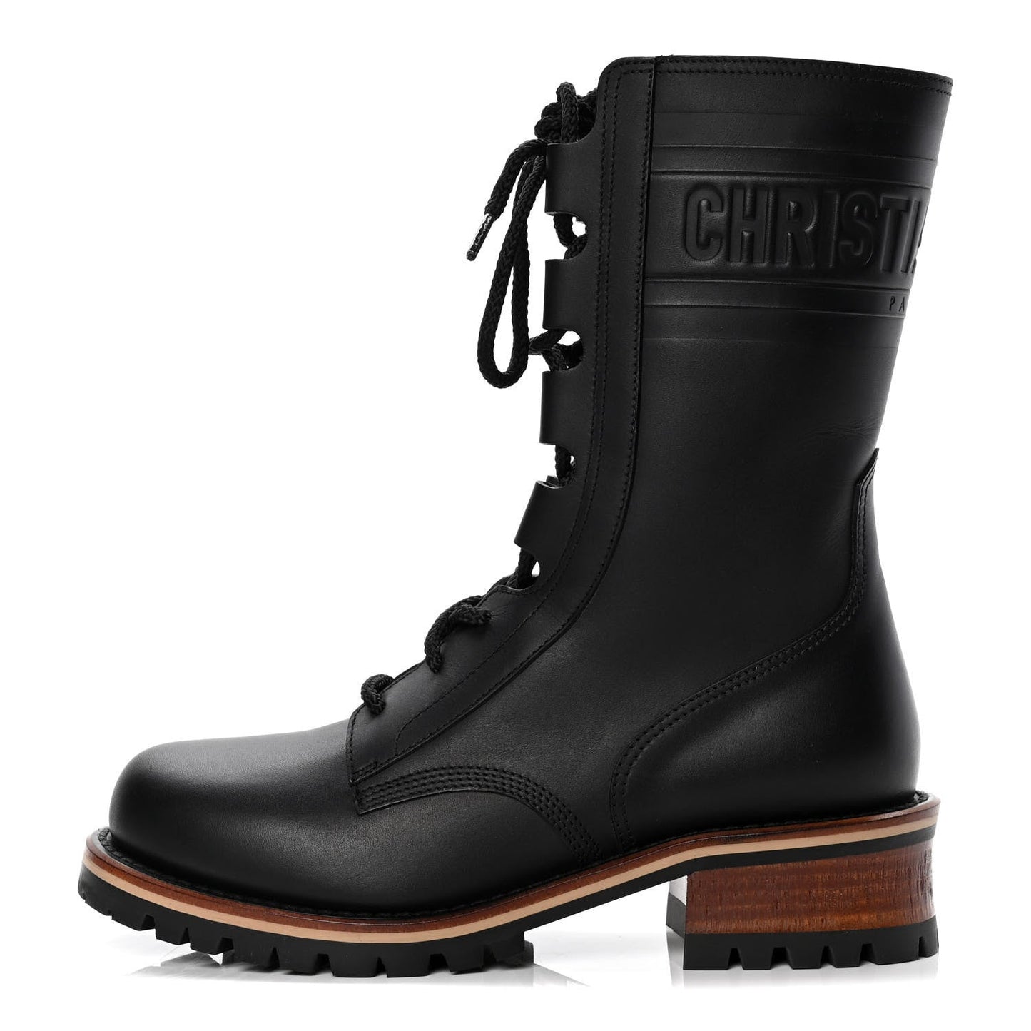 DIOR CALFSKIN LEATHER QUEST HIKING BOOTS