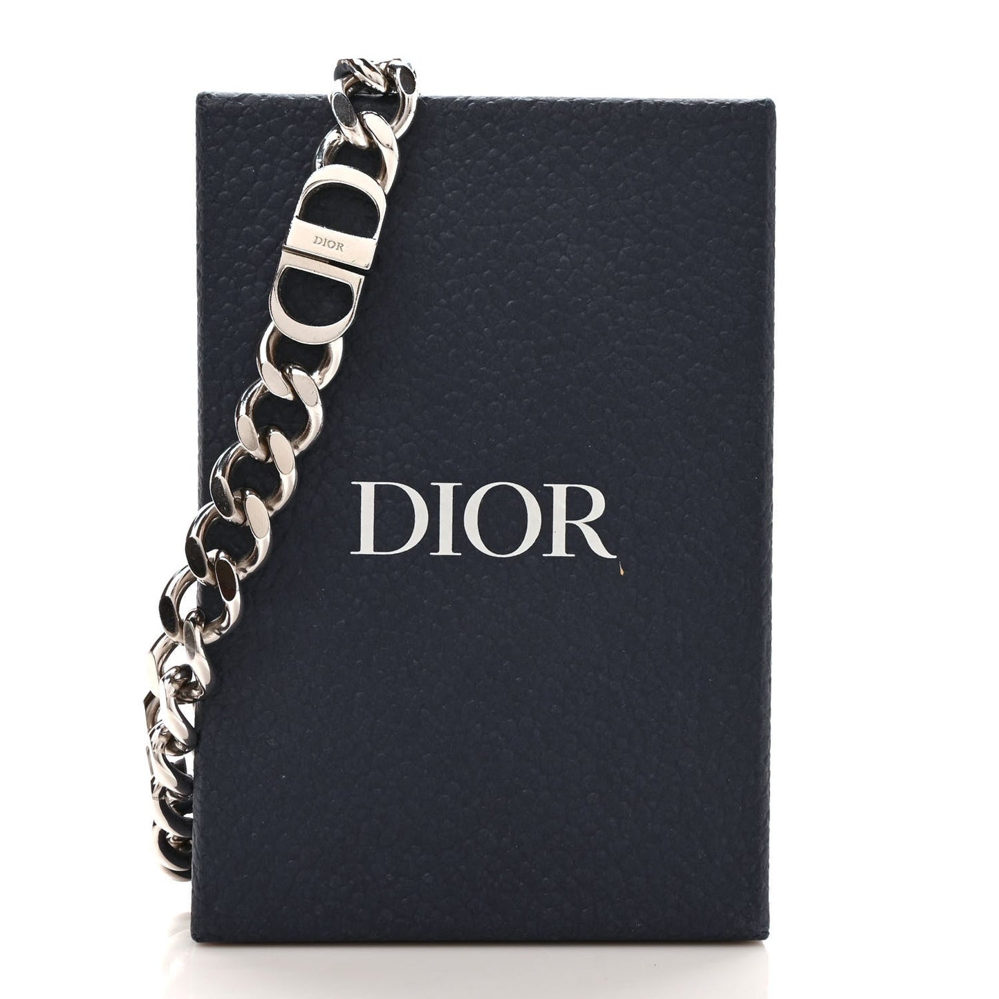 DIOR BRASS CD CHAIN LINK NECKLACE