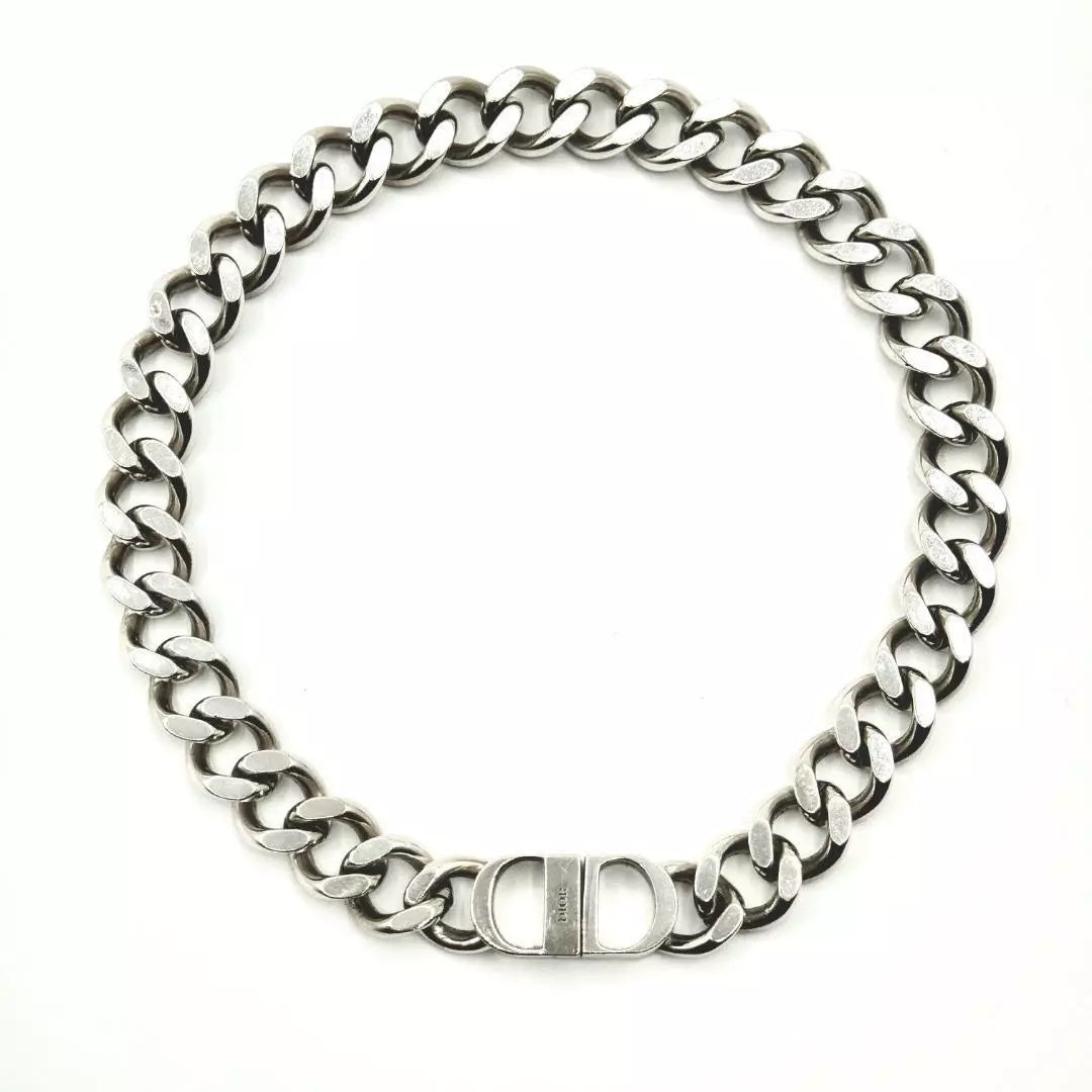 DIOR BRASS CD CHAIN LINK NECKLACE