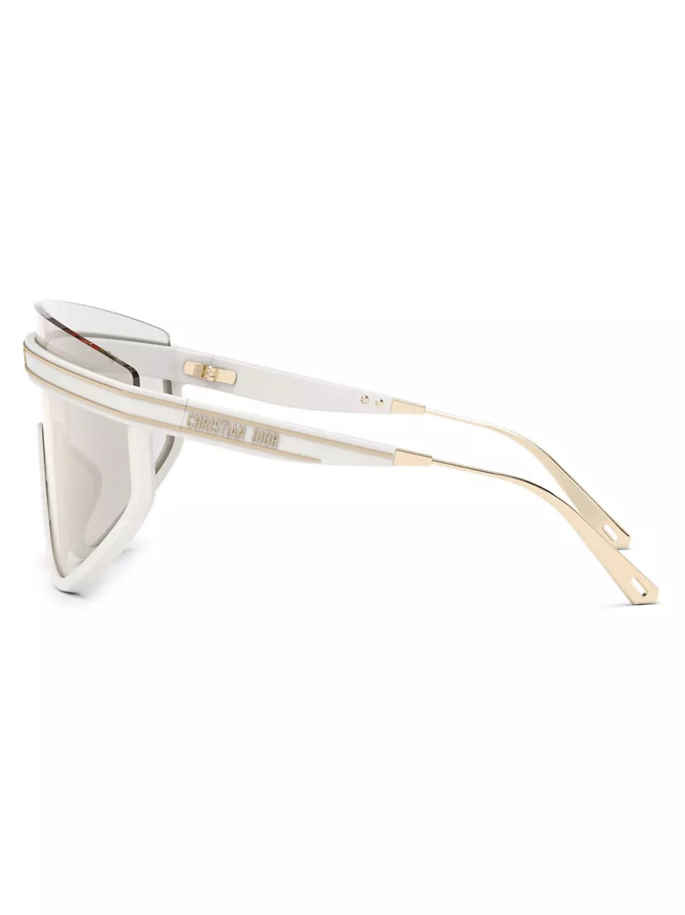 DIOR CHRISTIAN DIOR CLUB M2U MIRROR GOLD CLEAR MASK SUNGLASSES