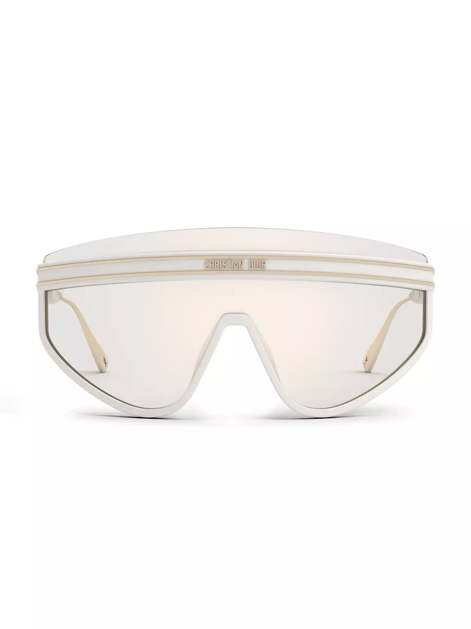 DIOR CHRISTIAN DIOR CLUB M2U MIRROR GOLD CLEAR MASK SUNGLASSES