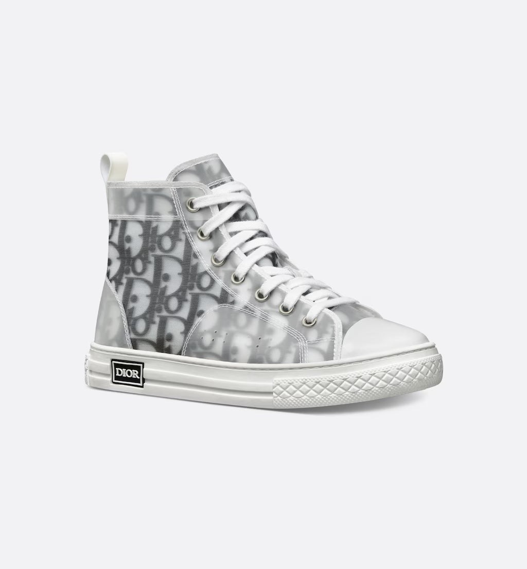 DIOR MEN'S B23 OBLIQUE CANVAS HIGH TOP SNEAKERS
