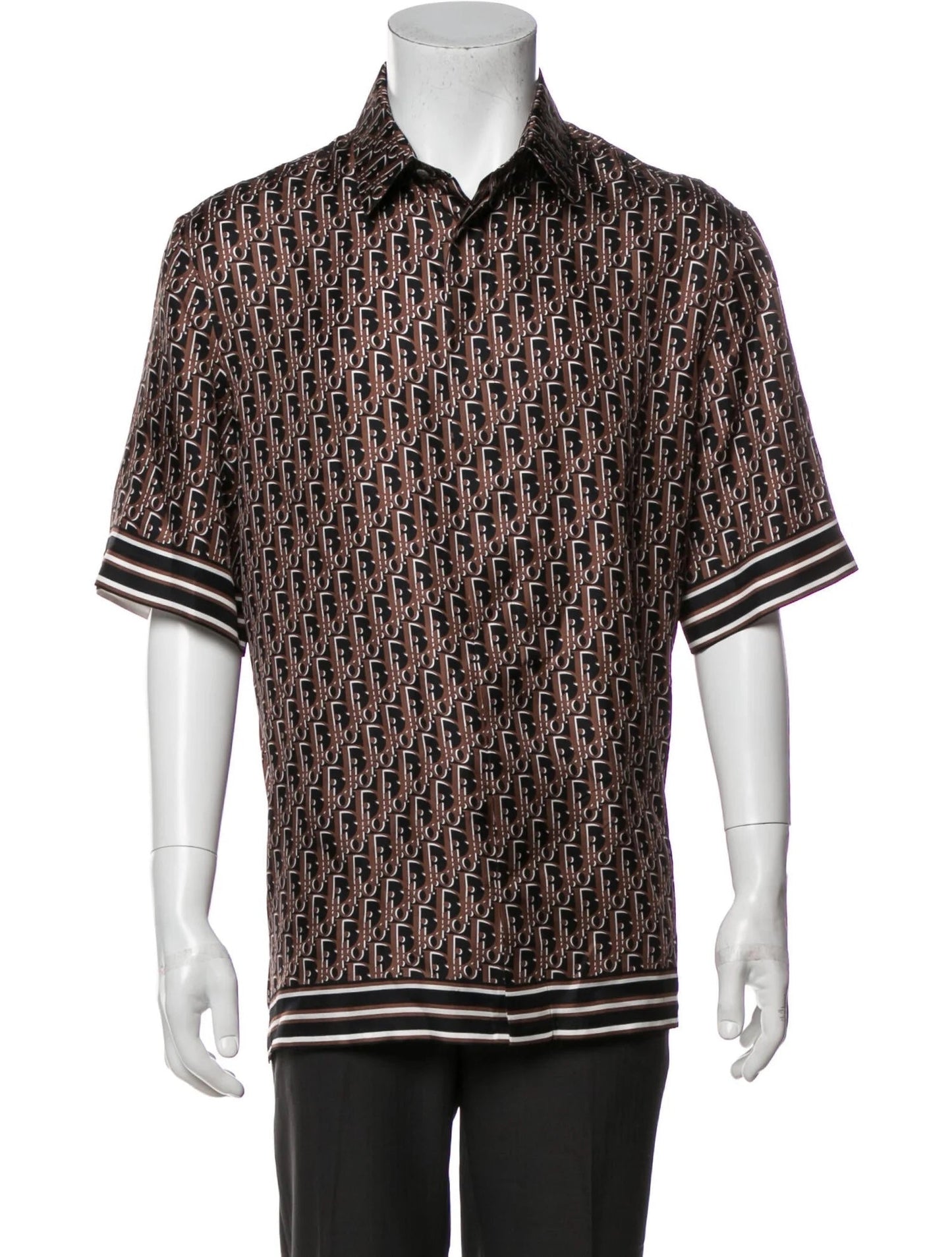 DIOR MEN'S OBLIQUE SHORT SLEEVE SHIRT
