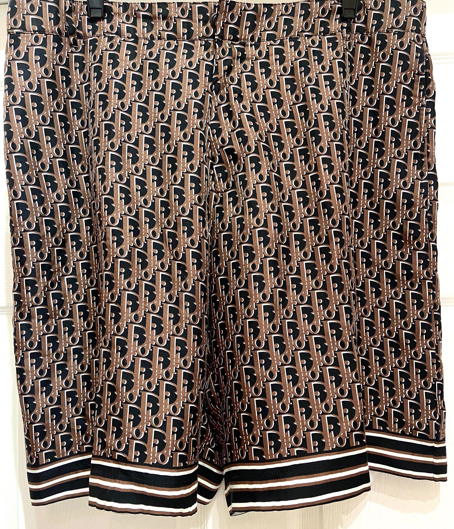 DIOR OBLIQUE MONOGRAM SILK MEN'S SHORTS