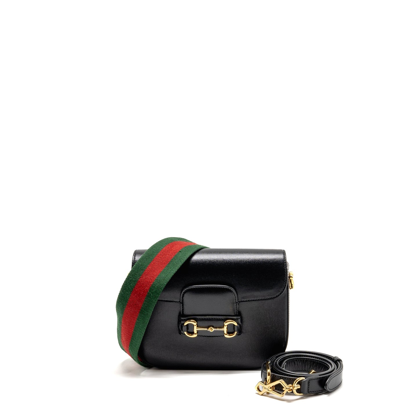 Gucci Horsebit 1955 Small Mini Purse Calfskin Black