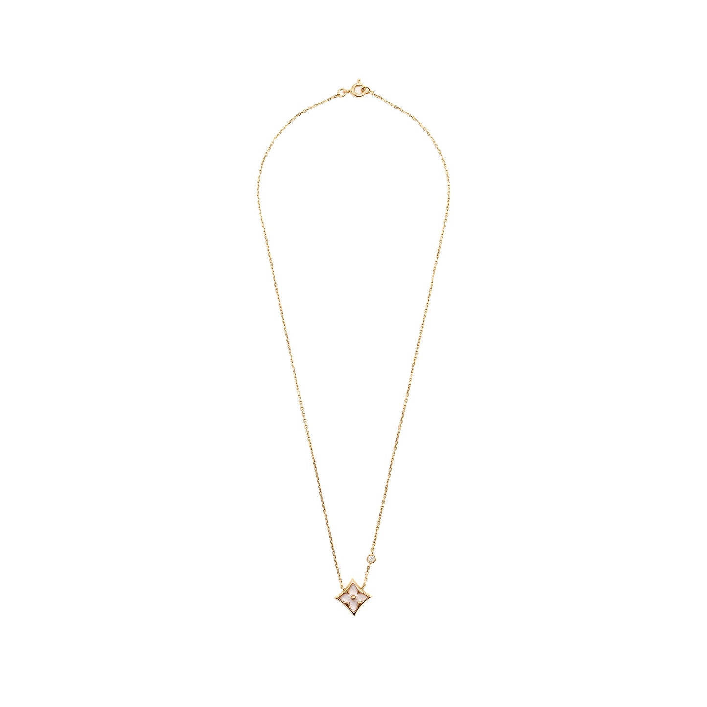 Louis Vuitton Color Blossom Star Pendant Rose Gold/White Mother-of-Pear/Diamond