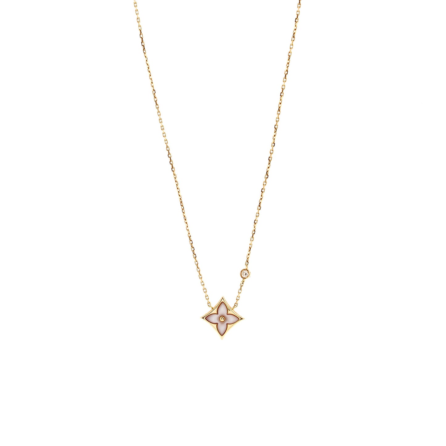 Louis Vuitton Color Blossom Star Pendant Rose Gold/White Mother-of-Pear/Diamond