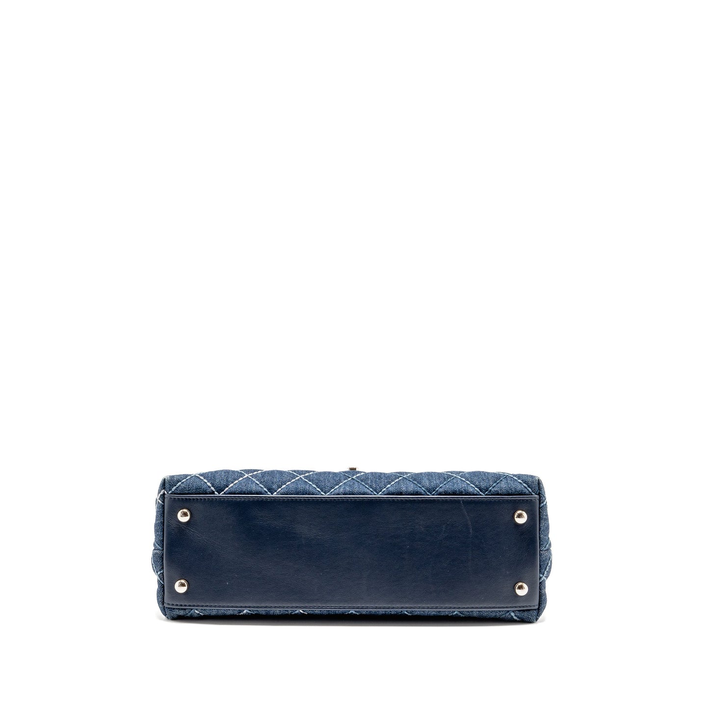 Chanel Medium Coco Handle Denim/Leather Blue SHW