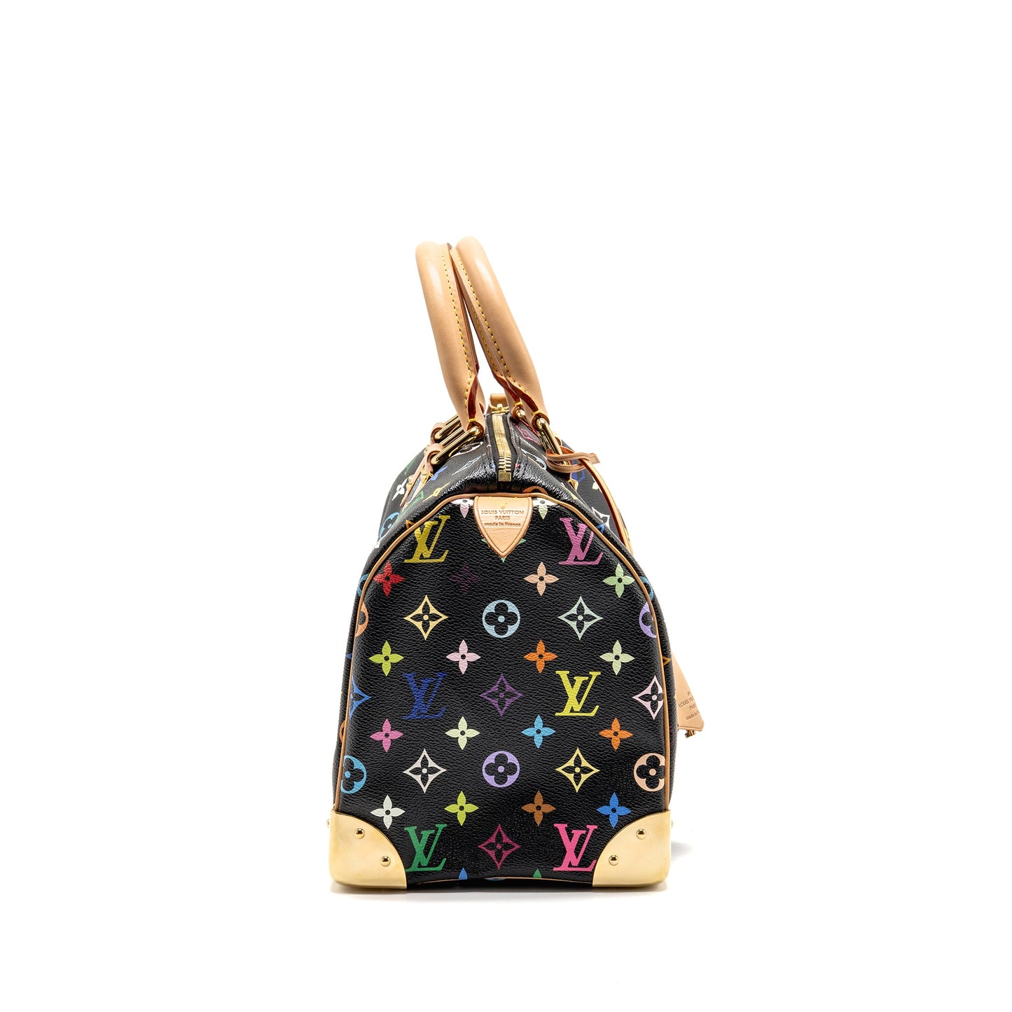 Louis Vuitton x Takashi Murakami Speedy 30 Limited Edition Multicoloured Monogram Canvas Black