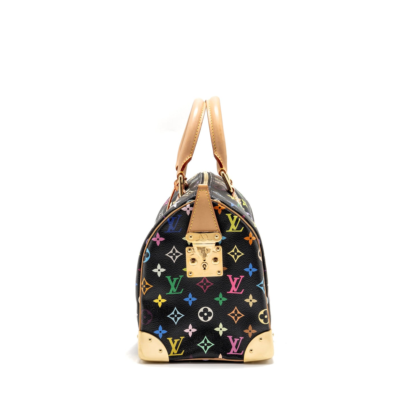 Louis Vuitton x Takashi Murakami Speedy 30 Limited Edition Multicoloured Monogram Canvas Black