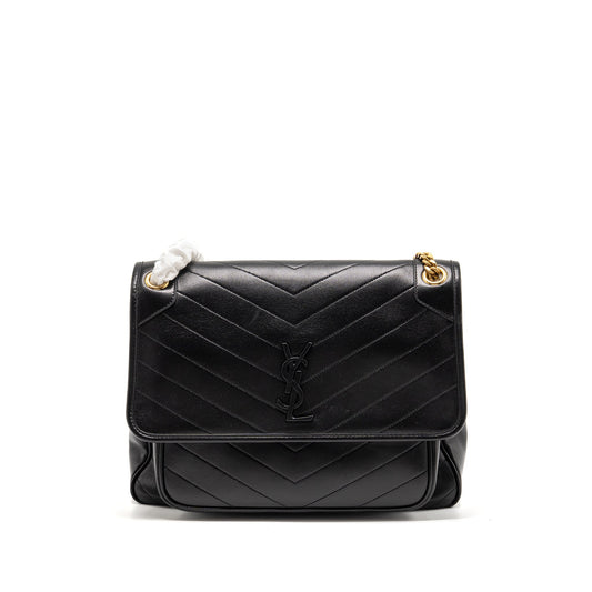 Saint Laurent Large Niki Purse Lambskin Black