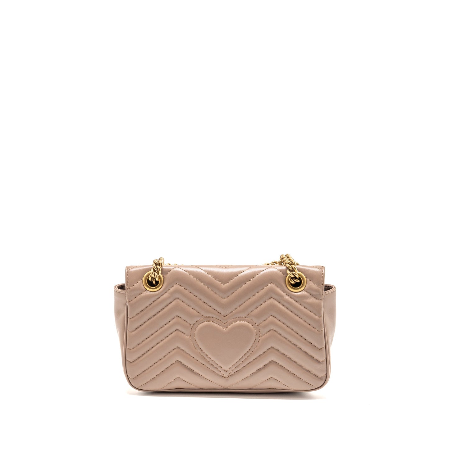 Gucci Medium Marmont Mini Purse Calfskin Dark Beige