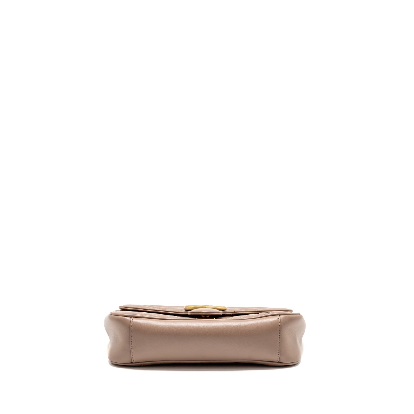 Gucci Medium Marmont Mini Purse Calfskin Dark Beige