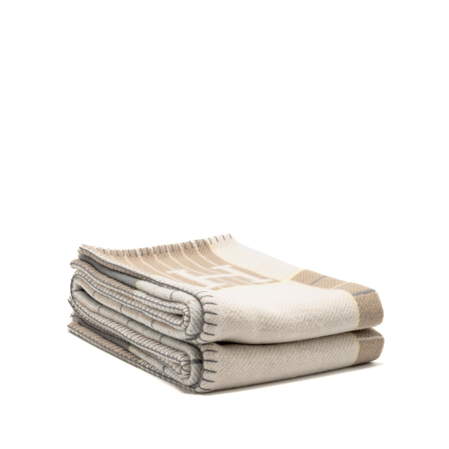 Hermes Avalon Cabriole Blanket Merino Wool/Cashmere gris perle