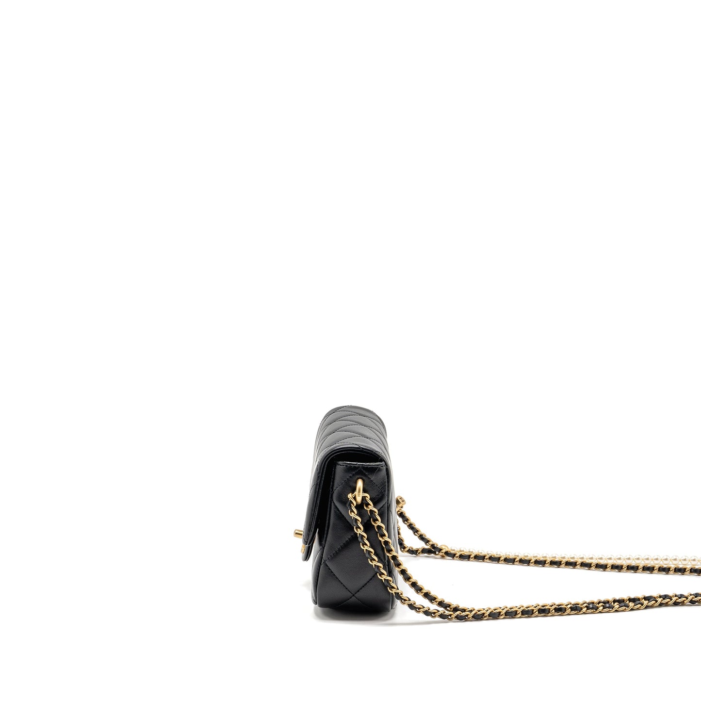 Chanel MY Perfect Mini Flap Bag Lambskin Black GHW (Microchip)