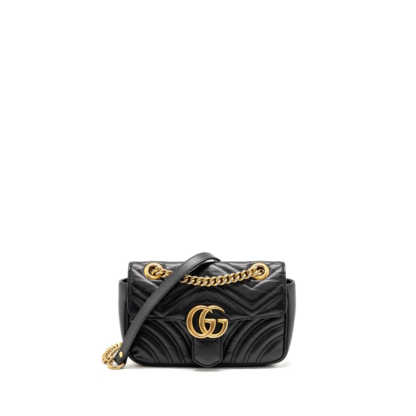Gucci Small Marmont Mini Purse Calfskin Black