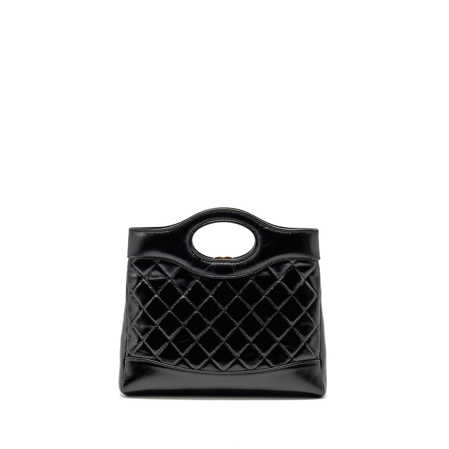 Chanel Mini 31 bag shiny lambskin black LGHW (microchip)