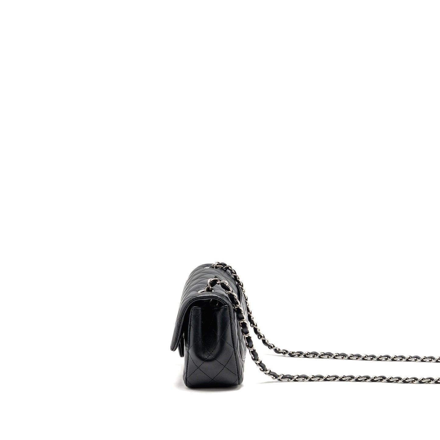 Chanel Mini Rectangular Flap Bag Lambskin Black SHW