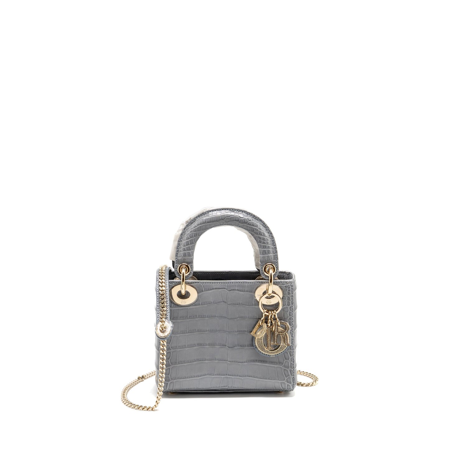 Dior Mini Lady Dior alligator mississippiensis grey