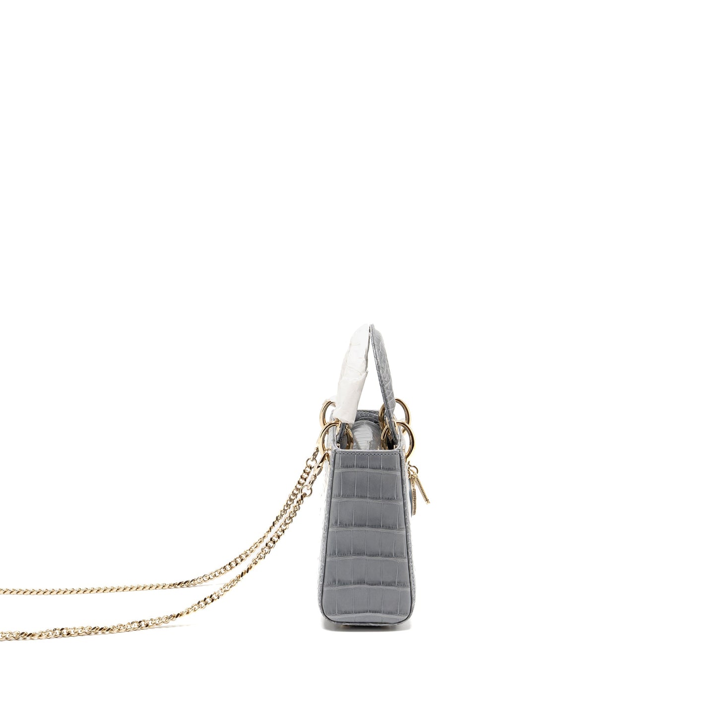 Dior Mini Lady Dior alligator mississippiensis grey